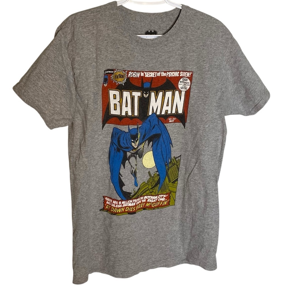 BATMAN Men’s Graphic Batman T-Shirt Grey Superhero Comics Marvel Medium
